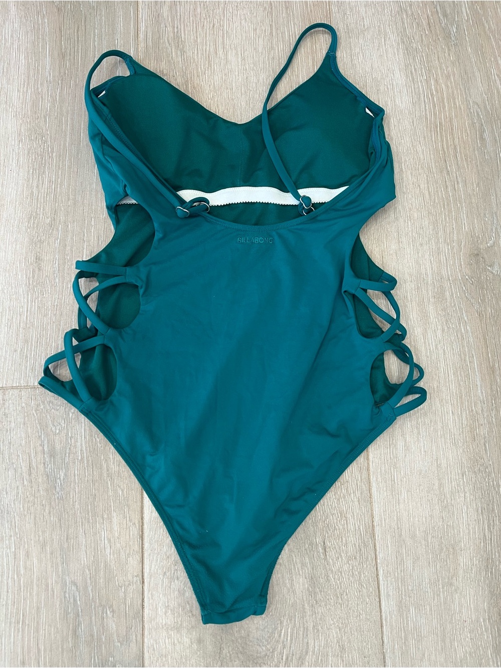 Billabong Teal One-Piece Swimsuit with Side Cutouts, size large - Picture 2 of 2
